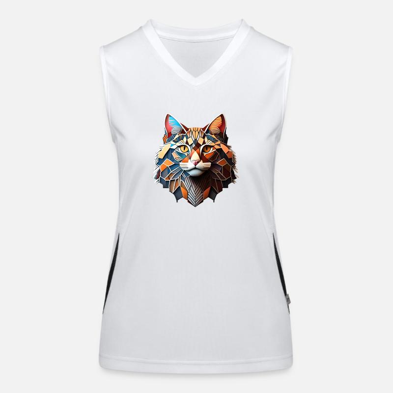 Chat Maine Coon Propriétaire Chat Chaton Débardeur respirant contrasté Femme
