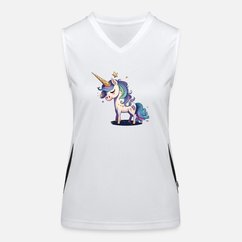 Süßes Einhorn Funktionelles Kontrast-Tank Top für Frauen