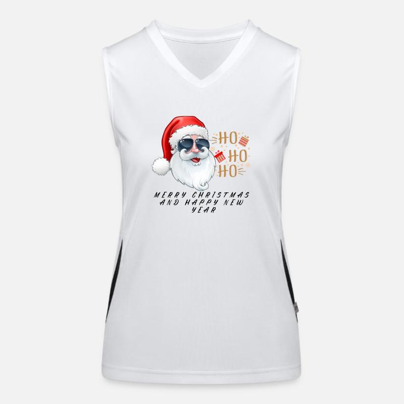 Santa Claus Funktionelles Kontrast-Tank Top für Frauen