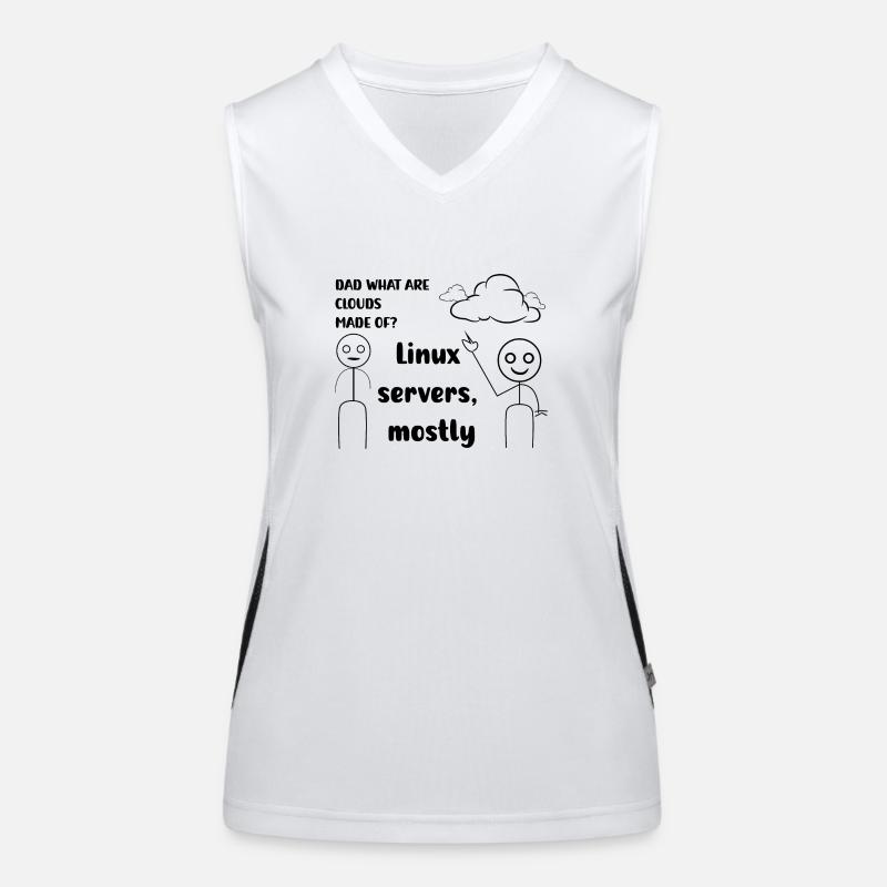 Dad what are cloud mad of ? Linux servers mostly Women's Functional Contrast Tank Top