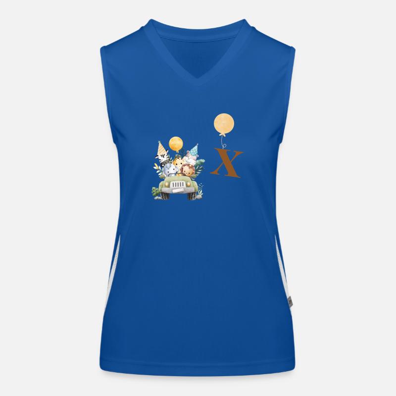 Buchstabe x Safari Funktionelles Kontrast-Tank Top für Frauen