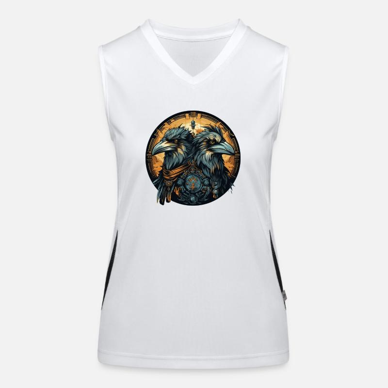 Hugin & Munin Wikinger Design Valhalla Funktionelles Kontrast-Tank Top für Frauen