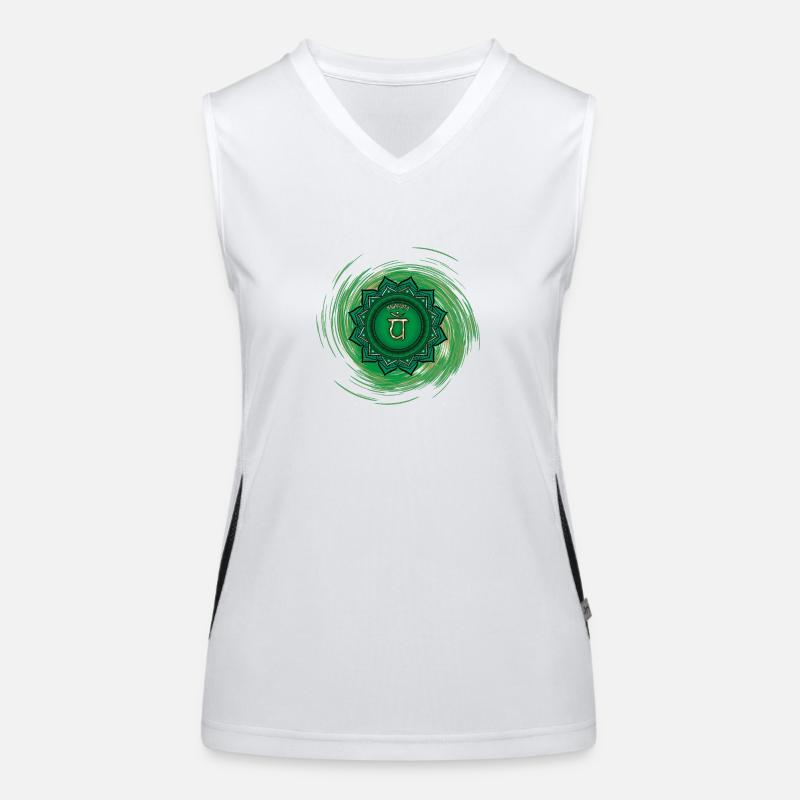 Anahata Viertes Chakra Funktionelles Kontrast-Tank Top für Frauen