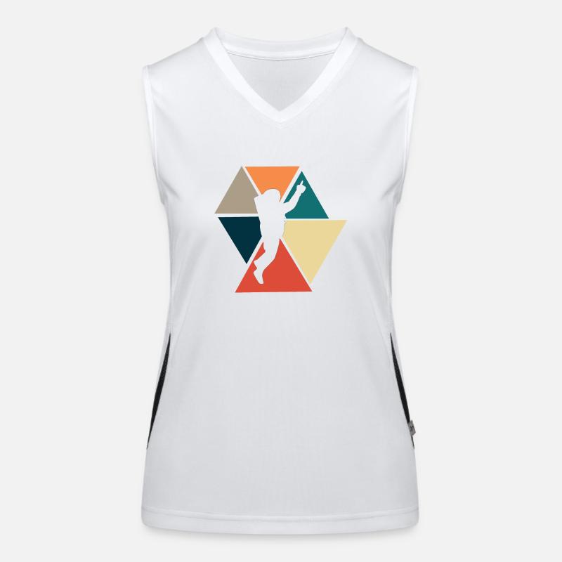 Vintage Retro Astronaut - Astronaut Gift Idea Women's Functional Contrast Tank Top
