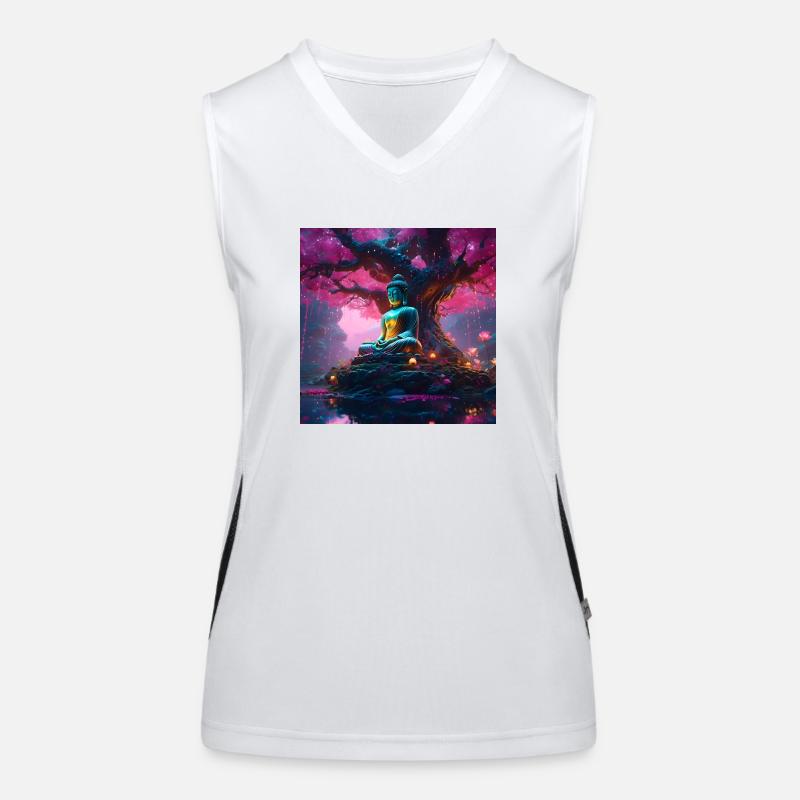 Buddha Funktionelles Kontrast-Tank Top für Frauen
