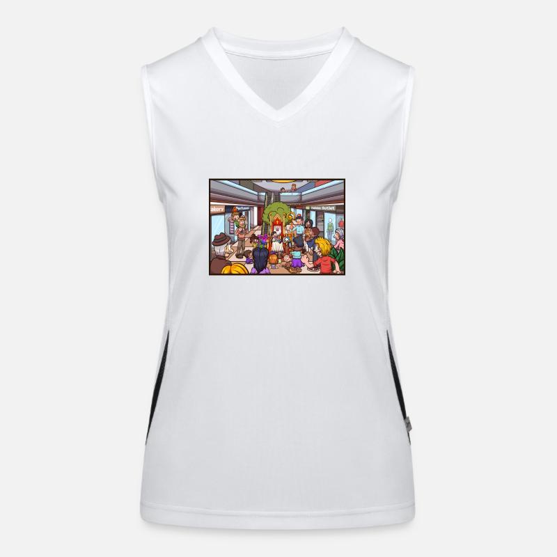 Saint Nicholas With People Women's Functional Contrast Tank Top