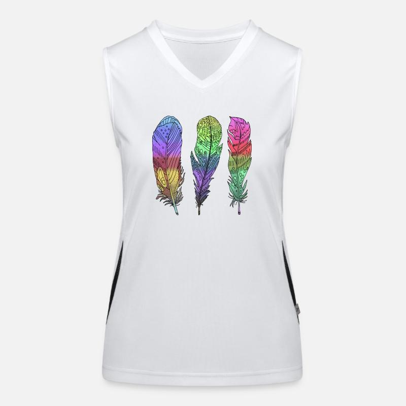 Feder Funktionelles Kontrast-Tank Top für Frauen