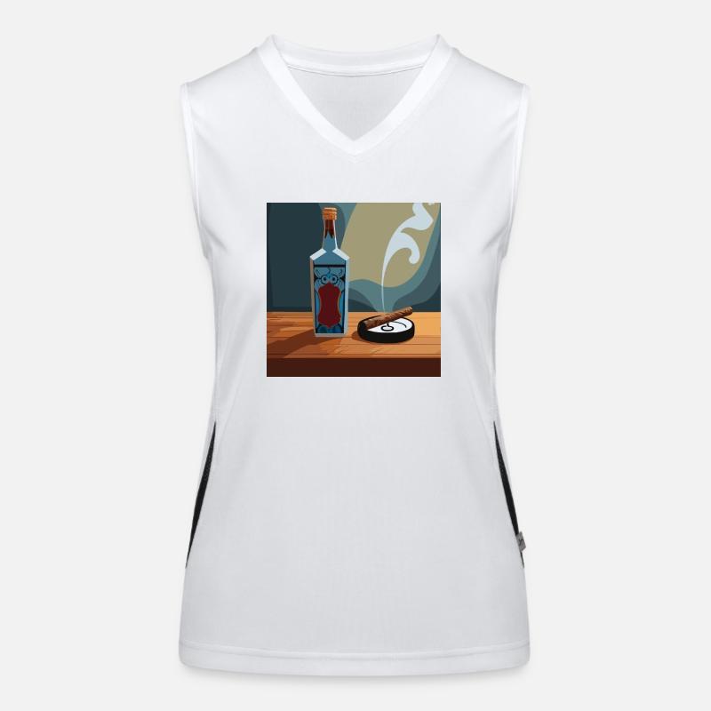 Whisky / Scotch /Rum Funktionelles Kontrast-Tank Top für Frauen