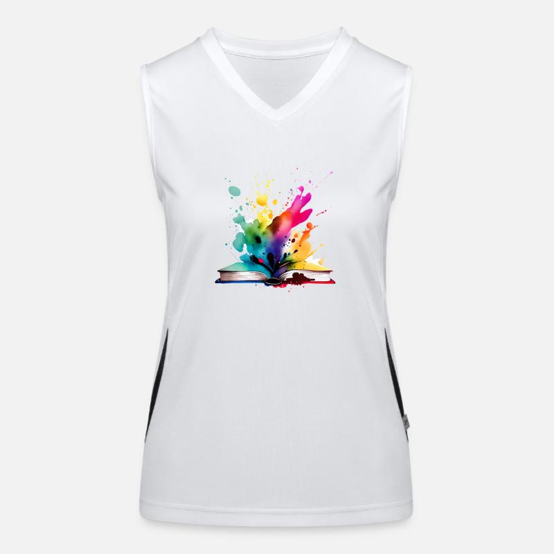 Book Reading Books Gift Reader Book Lover Women's Functional Contrast Tank Top