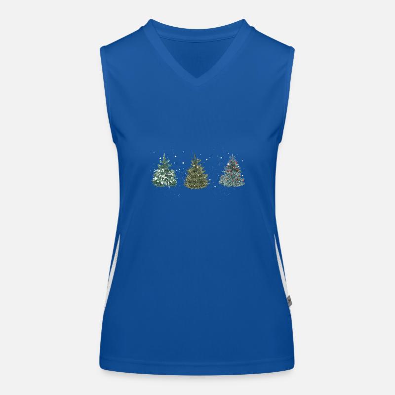 Christmas Tree Women's Functional Contrast Tank Top