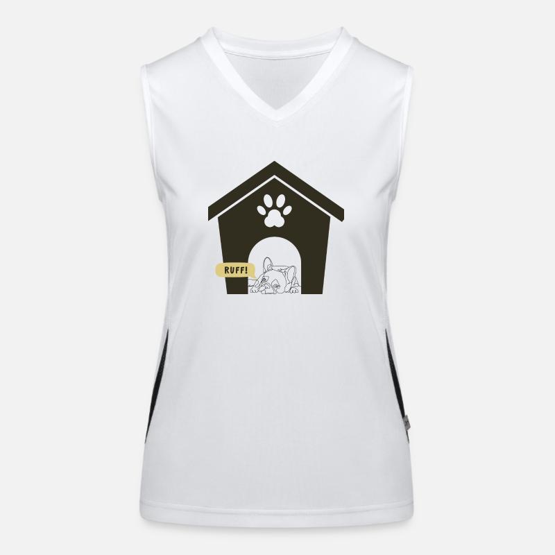 Ruff Day Dog Design Débardeur respirant contrasté Femme