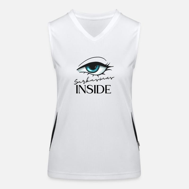 Sarkasmus inside Funktionelles Kontrast-Tank Top für Frauen