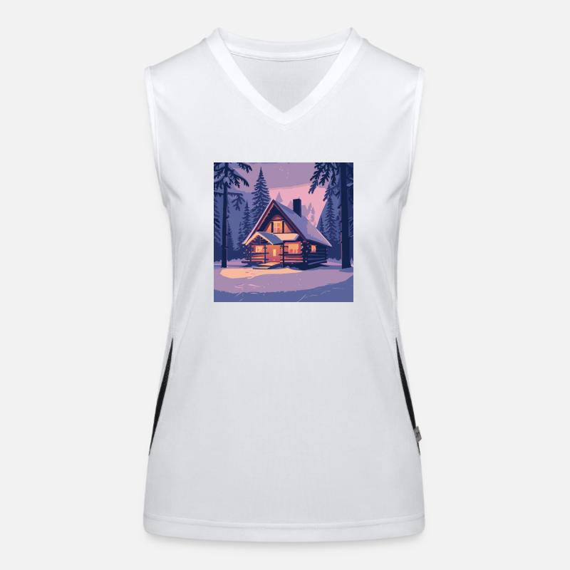 Cabane dans la forêt Débardeur respirant contrasté Femme