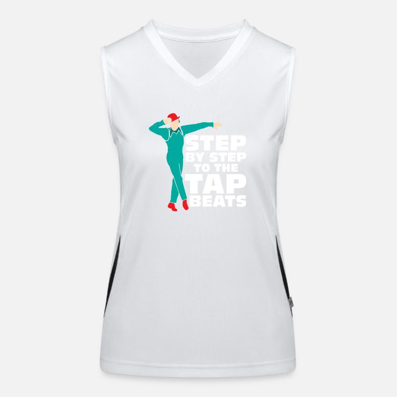 Step By Step To The Tap Beats Tap Dance Tap Dancer Women's Functional Contrast Tank Top
