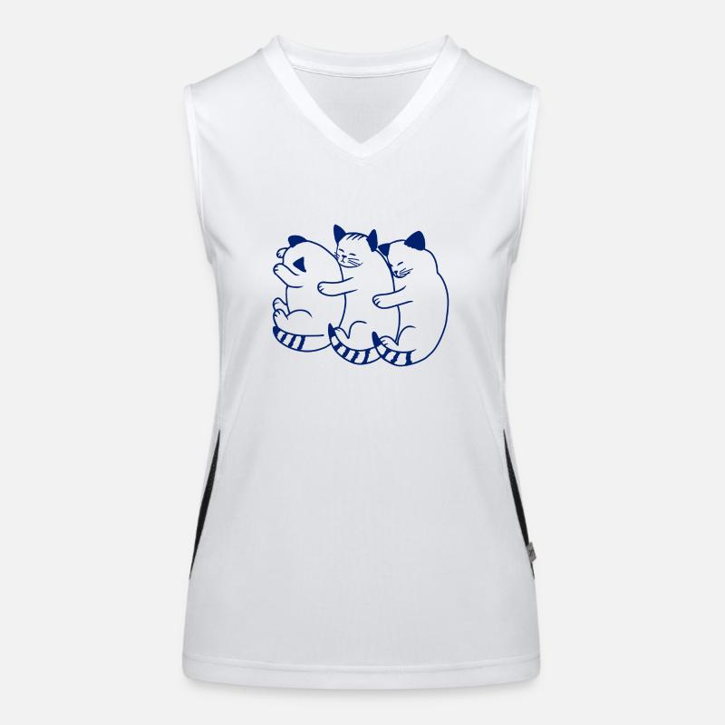 Three Blue Kittens Women's Functional Contrast Tank Top