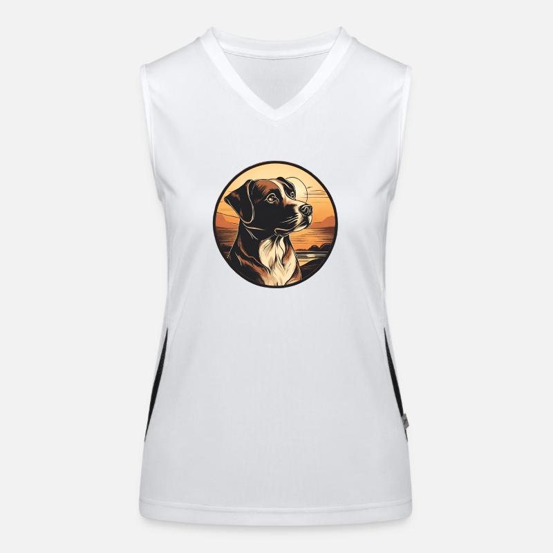 Der Hund ist der treueste Freund des Menschen Funktionelles Kontrast-Tank Top für Frauen