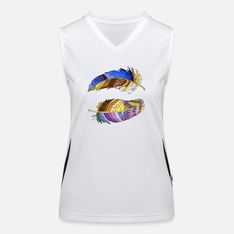 Feder Funktionelles Kontrast-Tank Top für Frauen