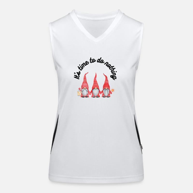 It's time to do nothing Funktionelles Kontrast-Tank Top für Frauen