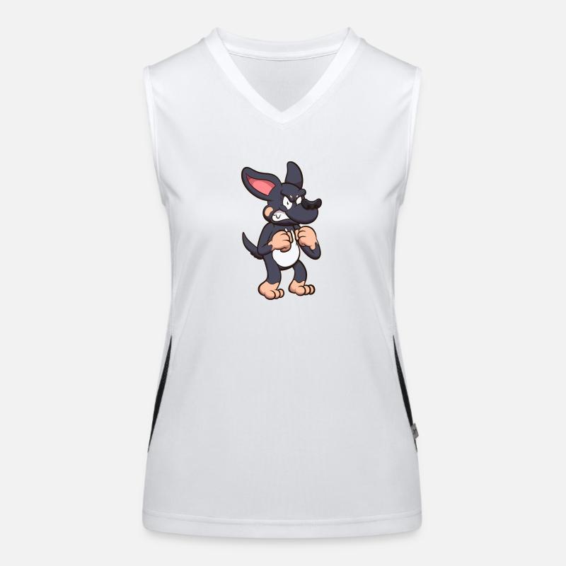 Wütender Chihuahua Funktionelles Kontrast-Tank Top für Frauen