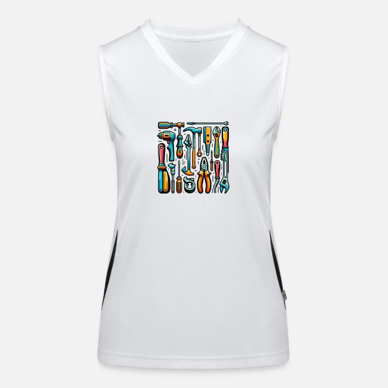 Collection of various tools Women's Functional Contrast Tank Top