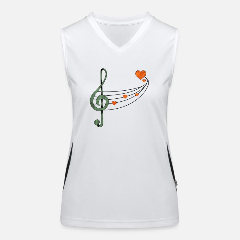 Musik Funktionelles Kontrast-Tank Top für Frauen