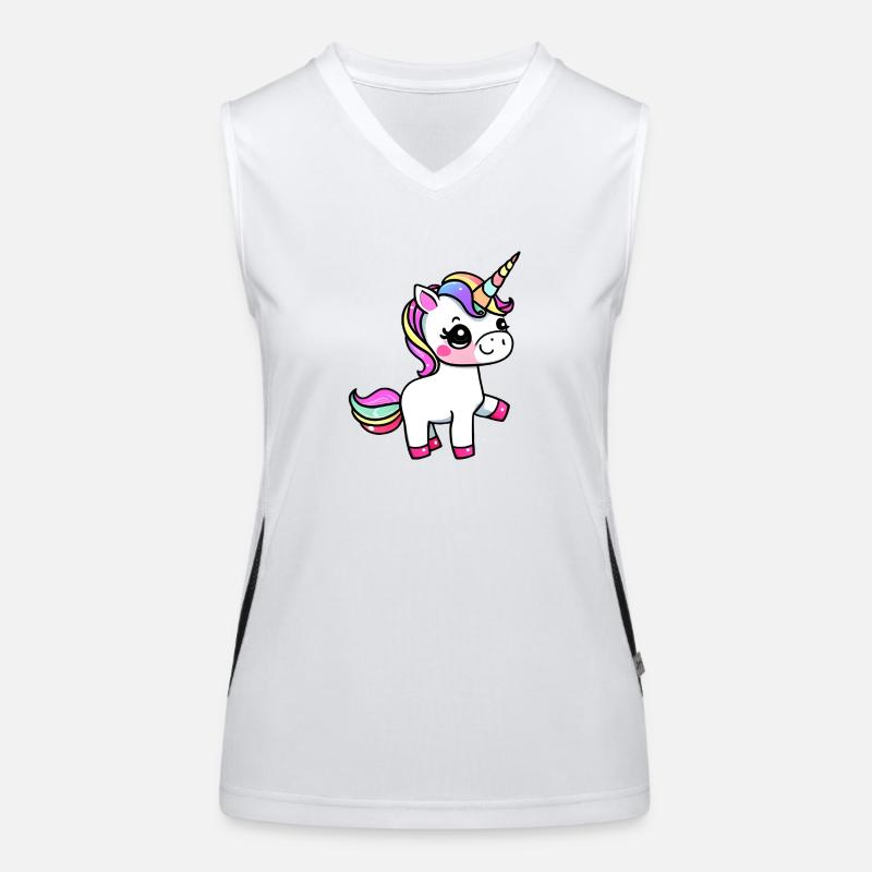Einhorn Fabeltier Mädchen Einhörner Funktionelles Kontrast-Tank Top für Frauen