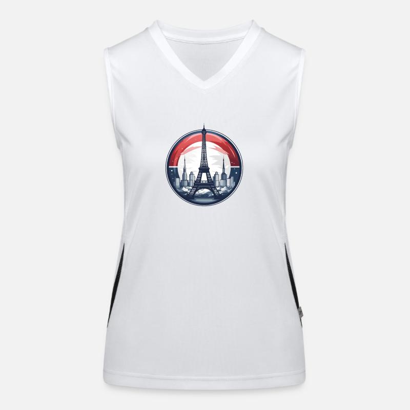 Paris Eiffelturm Funktionelles Kontrast-Tank Top für Frauen