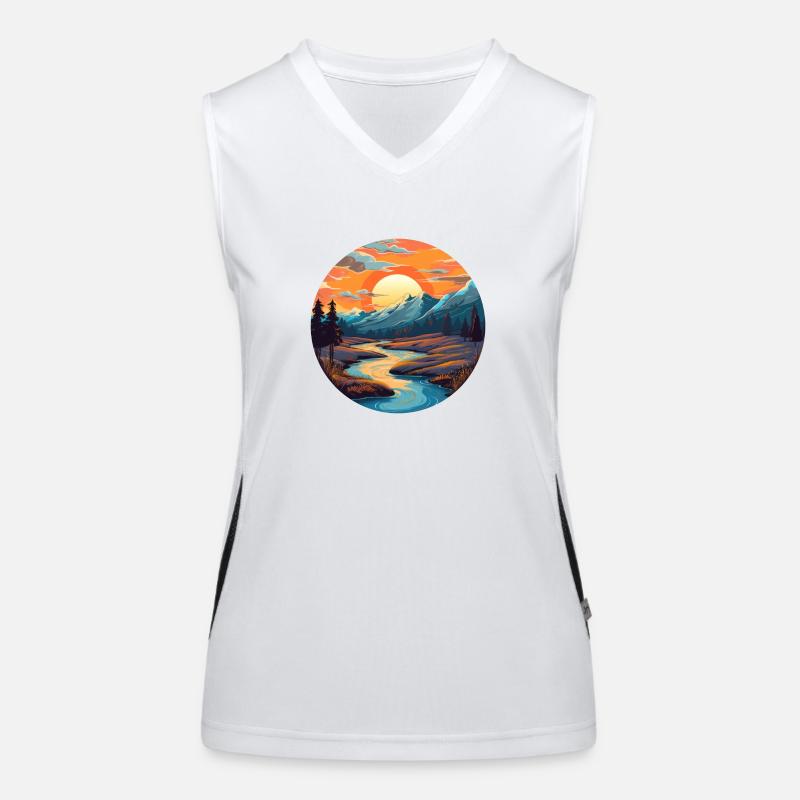 Dreamscape river Women's Functional Contrast Tank Top