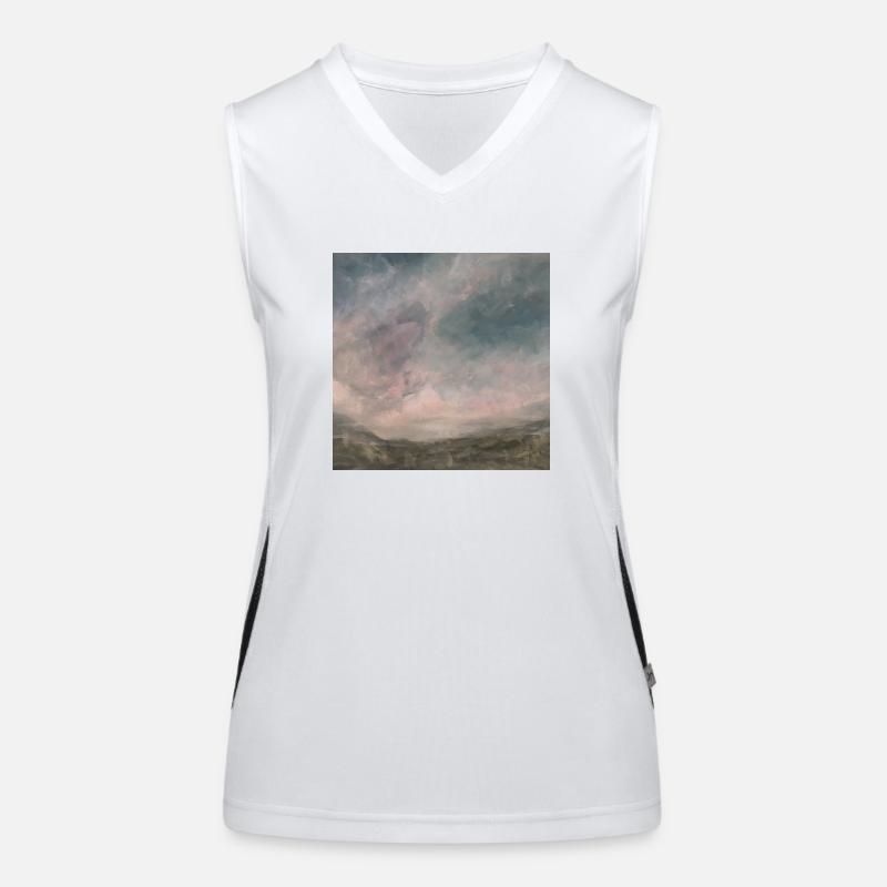 Abstrakter Himmel rosa Funktionelles Kontrast-Tank Top für Frauen