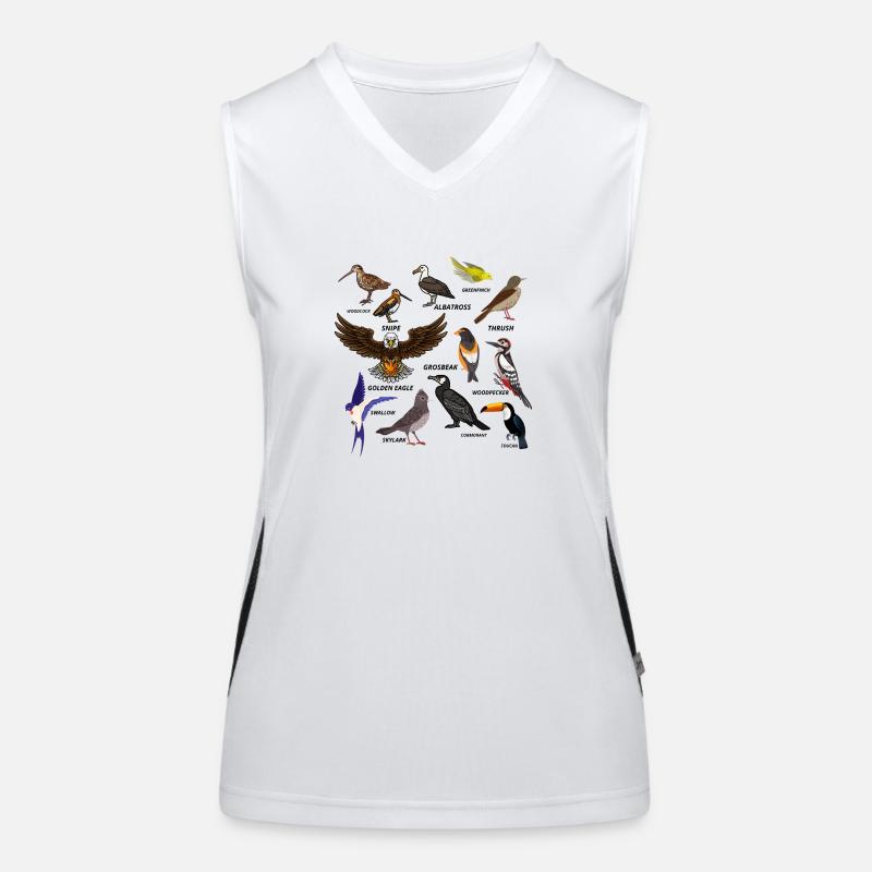 Vogel-Set Funktionelles Kontrast-Tank Top für Frauen