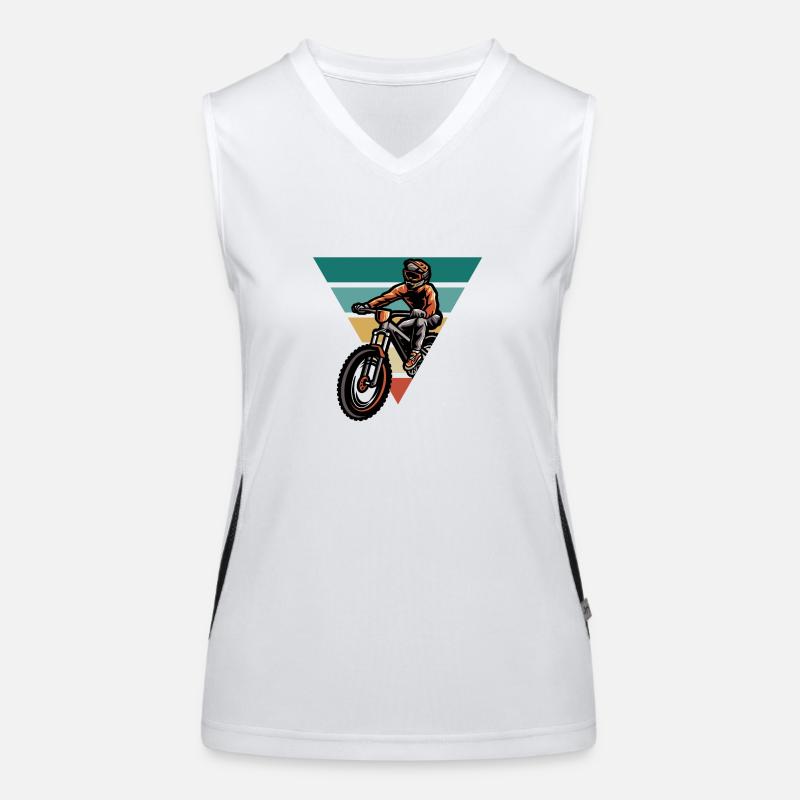 Vintage Bike - Retro Geschenkidee Funktionelles Kontrast-Tank Top für Frauen