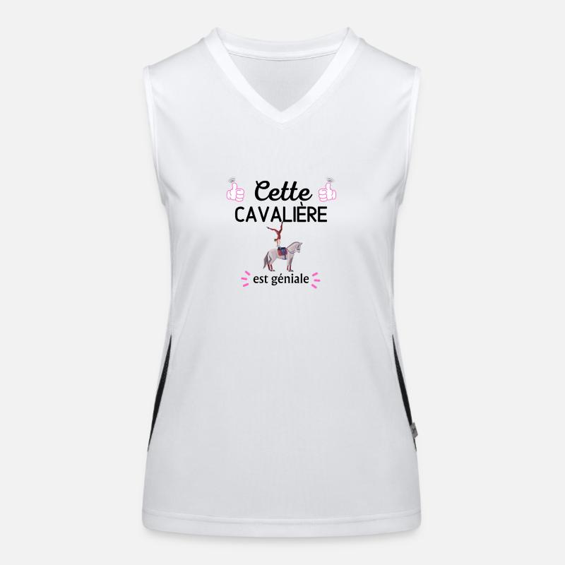 Cavalière Géniale cadeau Débardeur respirant contrasté Femme