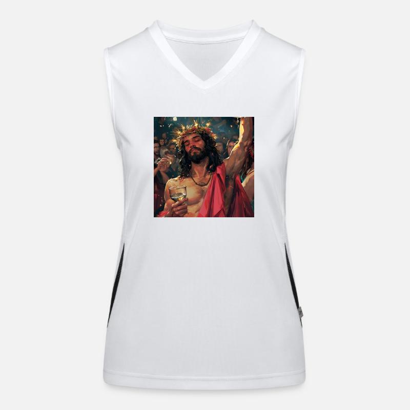 Jesus feiert Funktionelles Kontrast-Tank Top für Frauen