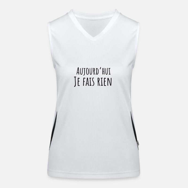Heute mache ich nichts - lustige Geschenkidee Funktionelles Kontrast-Tank Top für Frauen
