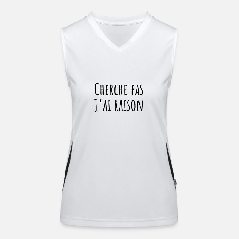 cherche pas j ai raison Débardeur respirant contrasté Femme