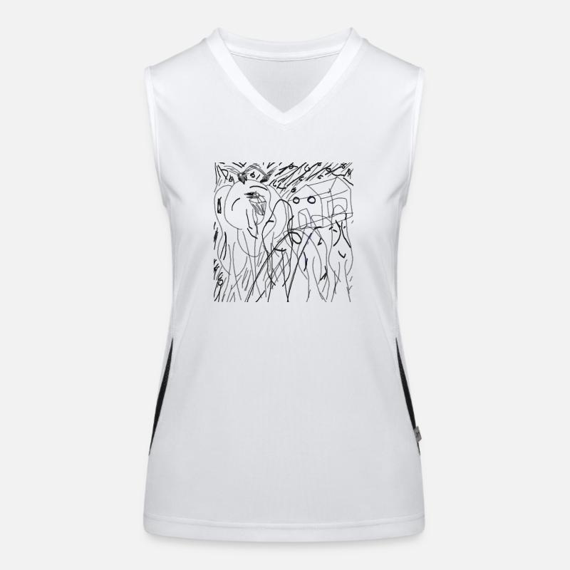 Transparent animated forest Women's Functional Contrast Tank Top