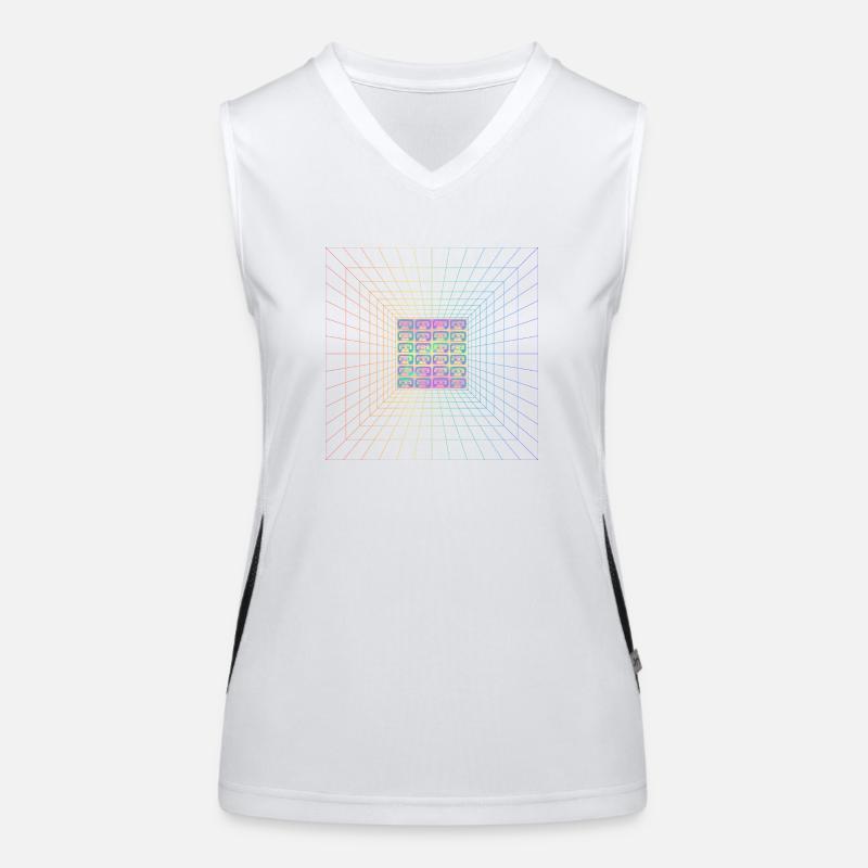 90er Design Funktionelles Kontrast-Tank Top für Frauen