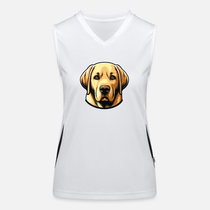 Labrador-Kopf Funktionelles Kontrast-Tank Top für Frauen