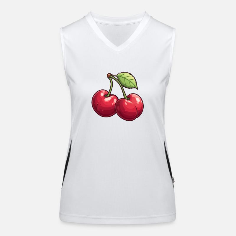 Kirsche Funktionelles Kontrast-Tank Top für Frauen