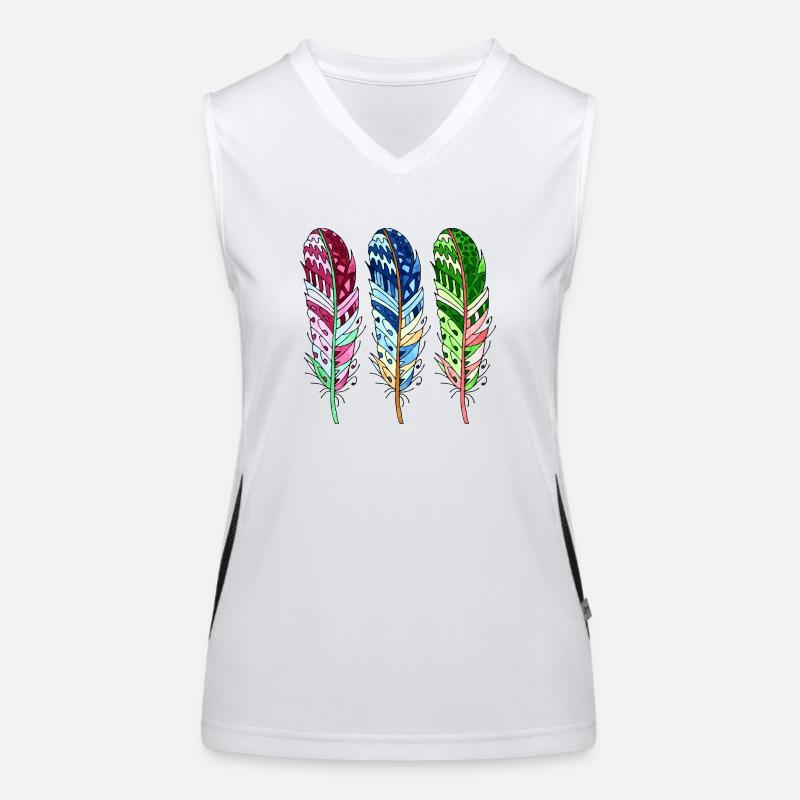 Feder Funktionelles Kontrast-Tank Top für Frauen