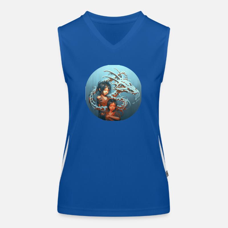 Kinder des Drachen Funktionelles Kontrast-Tank Top für Frauen