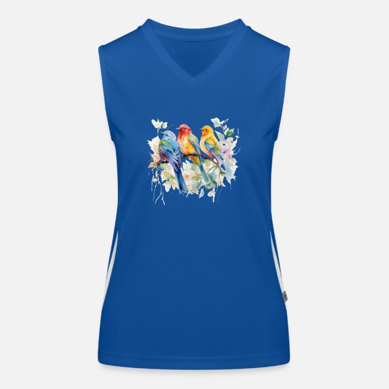 Spring Songbirds Women's Functional Contrast Tank Top