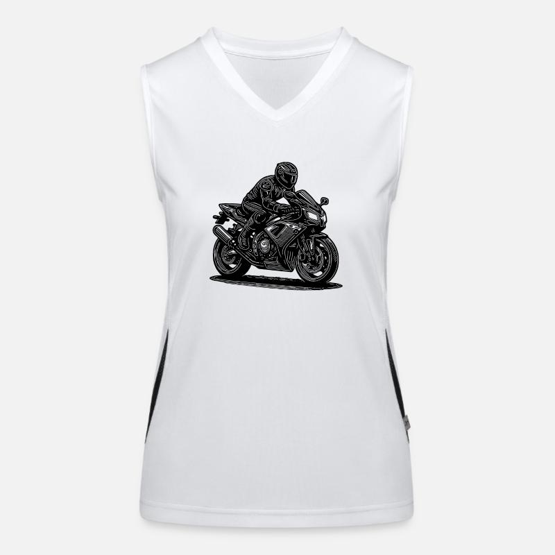 Motorcycle Fast Road Machines Lovers Women's Functional Contrast Tank Top
