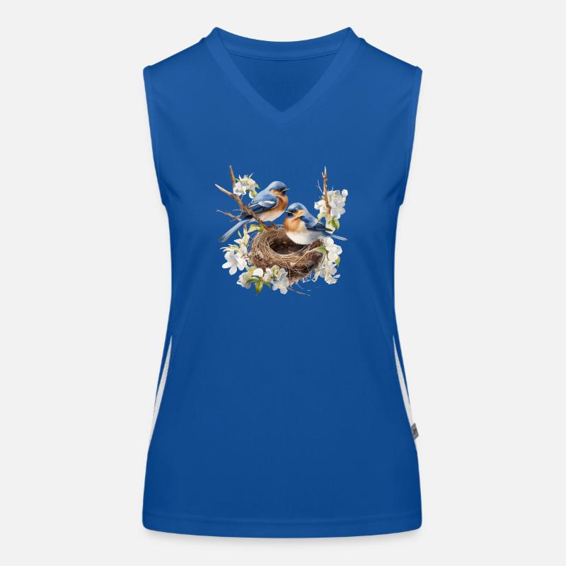 Singvogel-Nest Funktionelles Kontrast-Tank Top für Frauen
