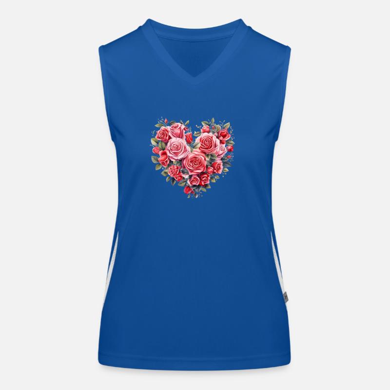 Rose Heart Women's Functional Contrast Tank Top