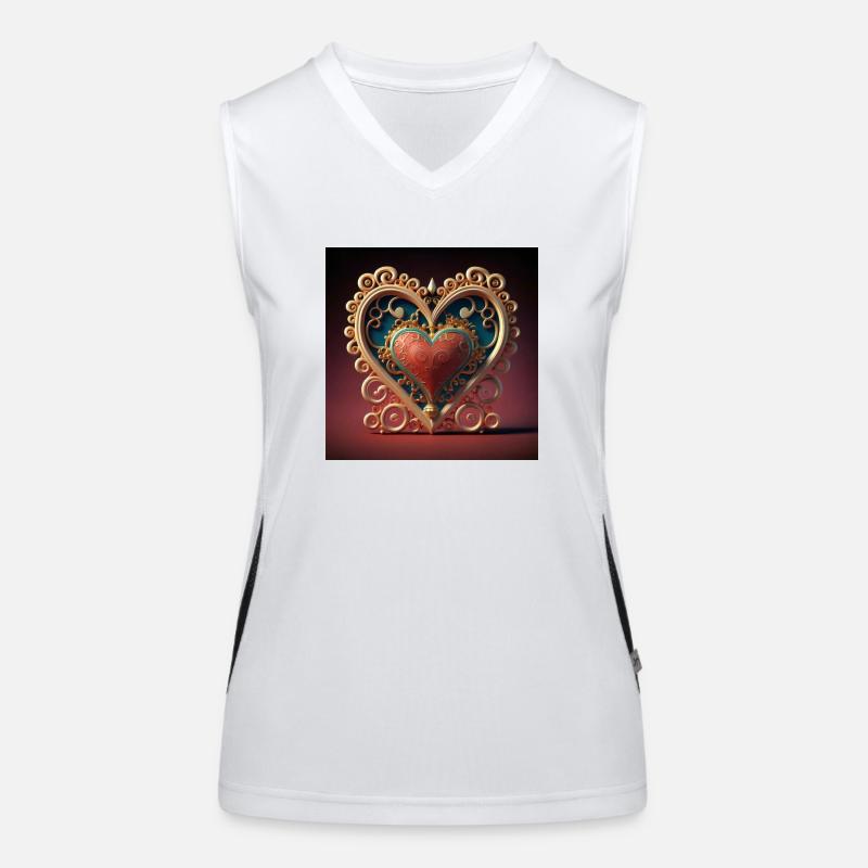 Herz Funktionelles Kontrast-Tank Top für Frauen