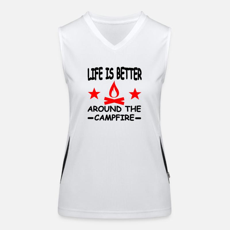 Camping Funktionelles Kontrast-Tank Top für Frauen