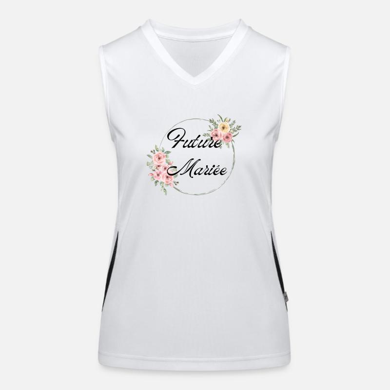Future mariée fleurs roses -tshirt assorti Débardeur respirant contrasté Femme