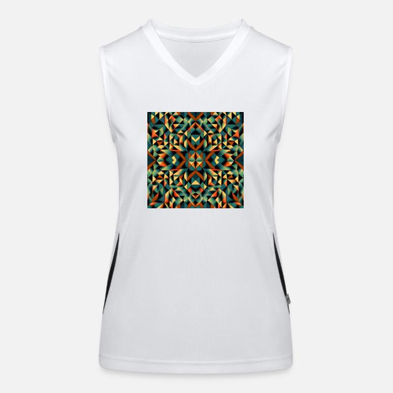 Geometrische Abstraktion Funktionelles Kontrast-Tank Top für Frauen