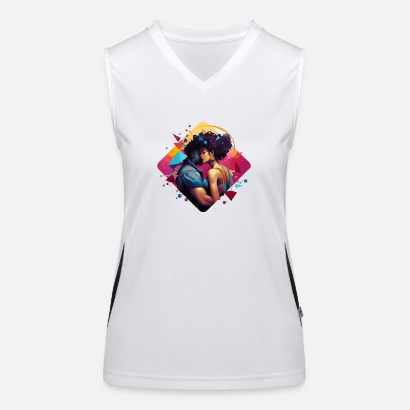 Afro-Kunst Funktionelles Kontrast-Tank Top für Frauen